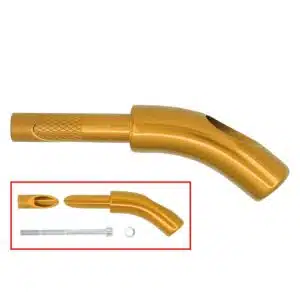 Sno-X Ohjaustangon päätykoukku 45´ Kultainen