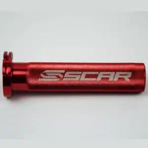 Scar Aluminum Throttle Tube + Bearing - Kawasaki/Suzuki/Yamaha - Red color 430-TT100R