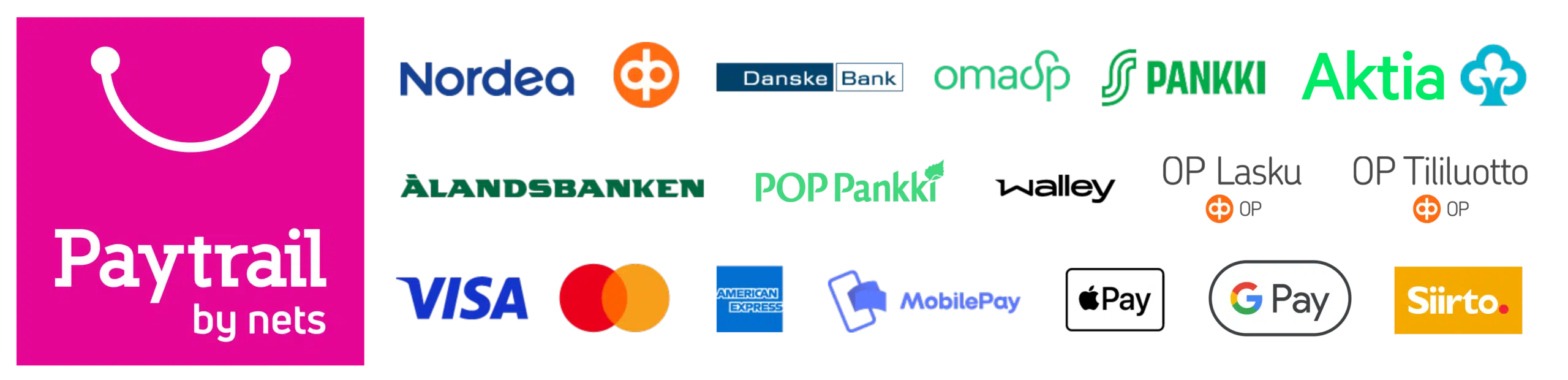 Paytrail maksuvaihtoehdot