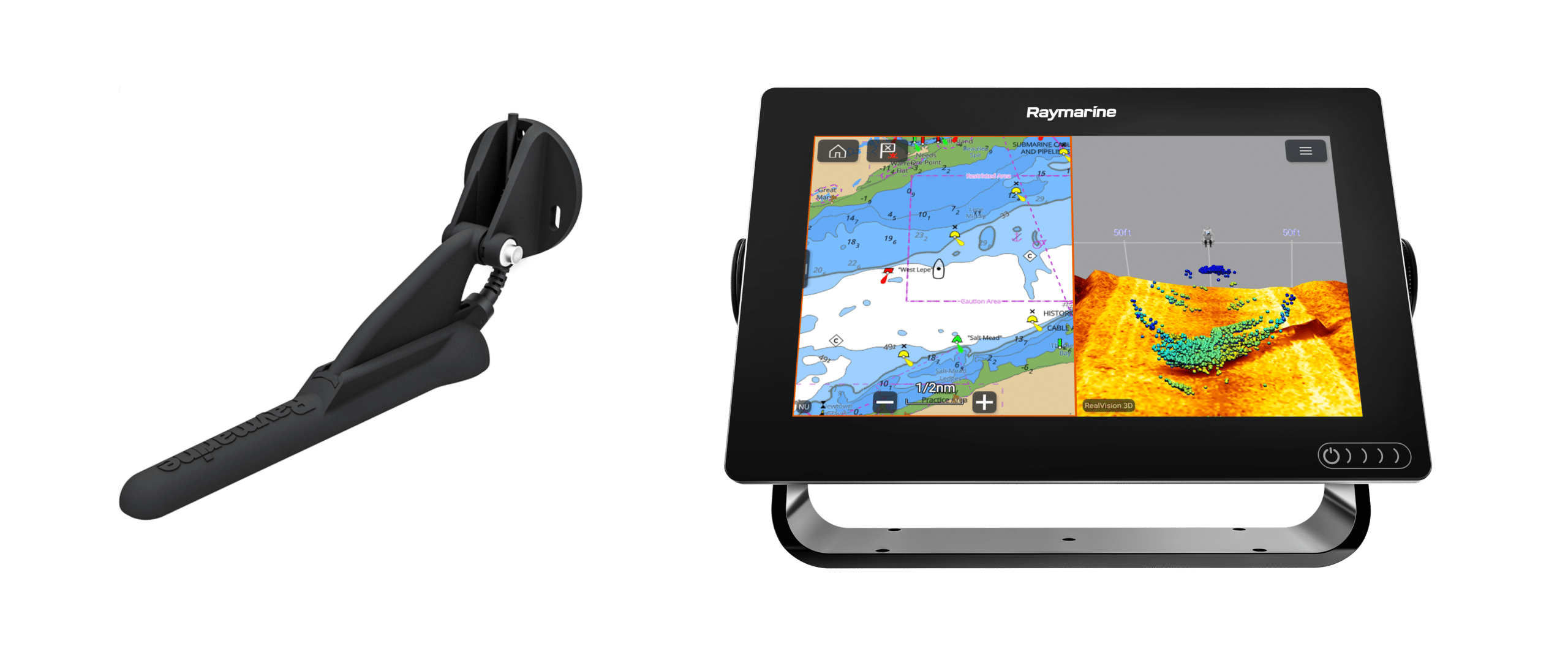 Raymarine AXIOM+ 9 RV RV-100 3D peräpeilianturilla