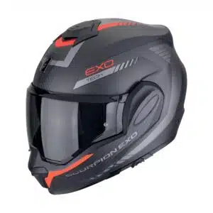 SCORPION Kypärä EXO-TECH EVO CARBON Cozy Mattamusta-Punainen
