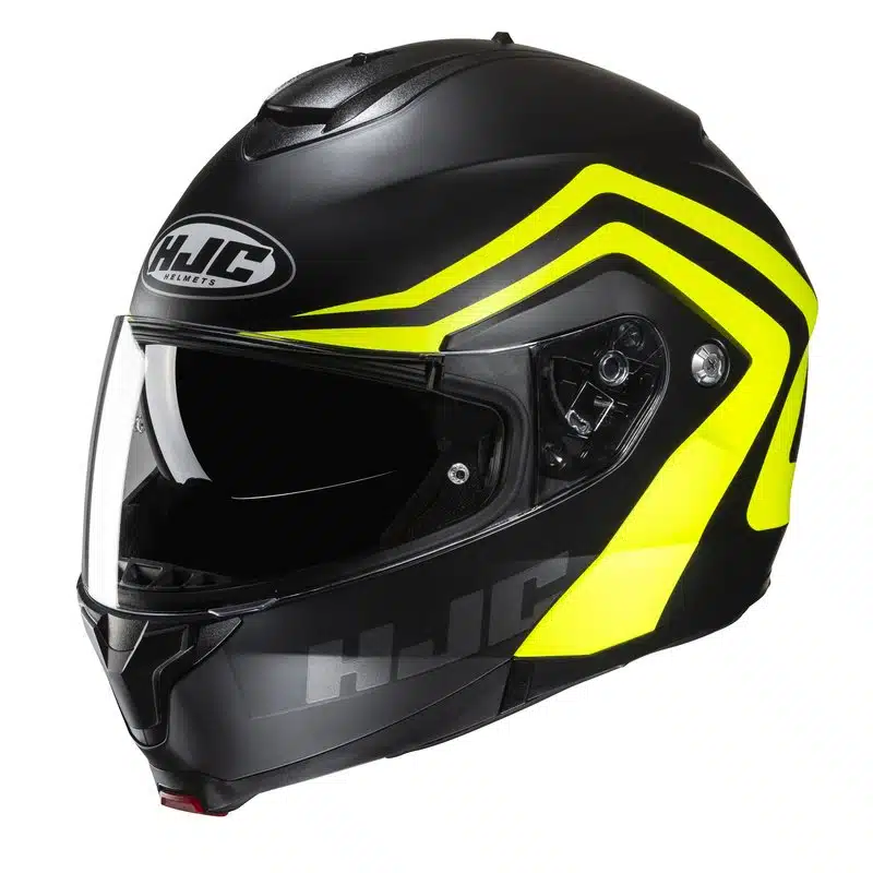 HJC avattava moottoripyöräkypärä C91N Nepos, musta / fluo. keltainen MC3HSF