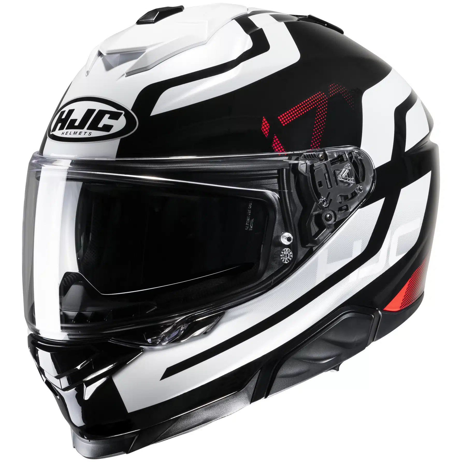 HJC Kypärä i71 Enta Musta/Valkoinen/Punainen MC1, XS 54-55c