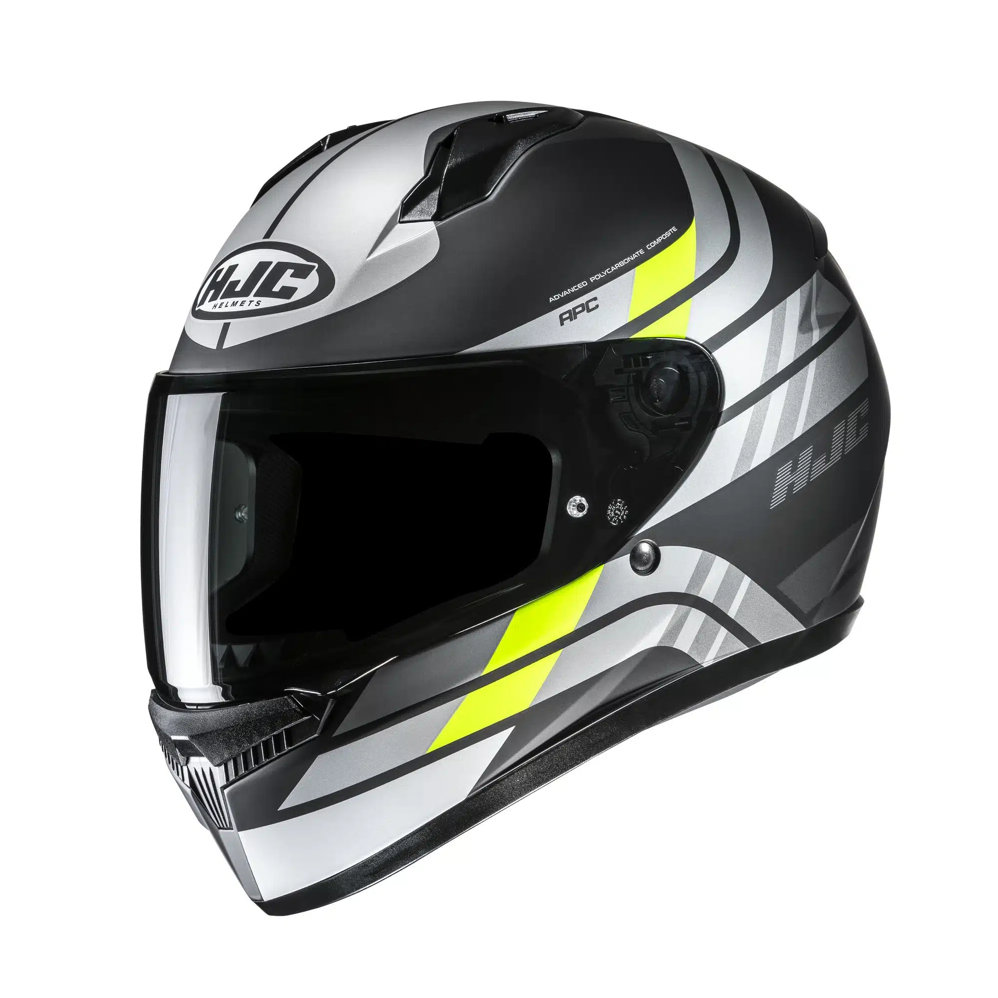 HJC Kypärä C10 Hiper Musta/Harmaa/Fluo Keltainen MC3HSF