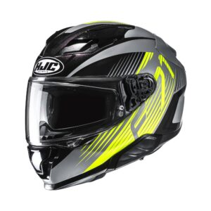 HJC Kypärä F71 Catos Musta/Harmaa/Fluo Keltainen MC3H