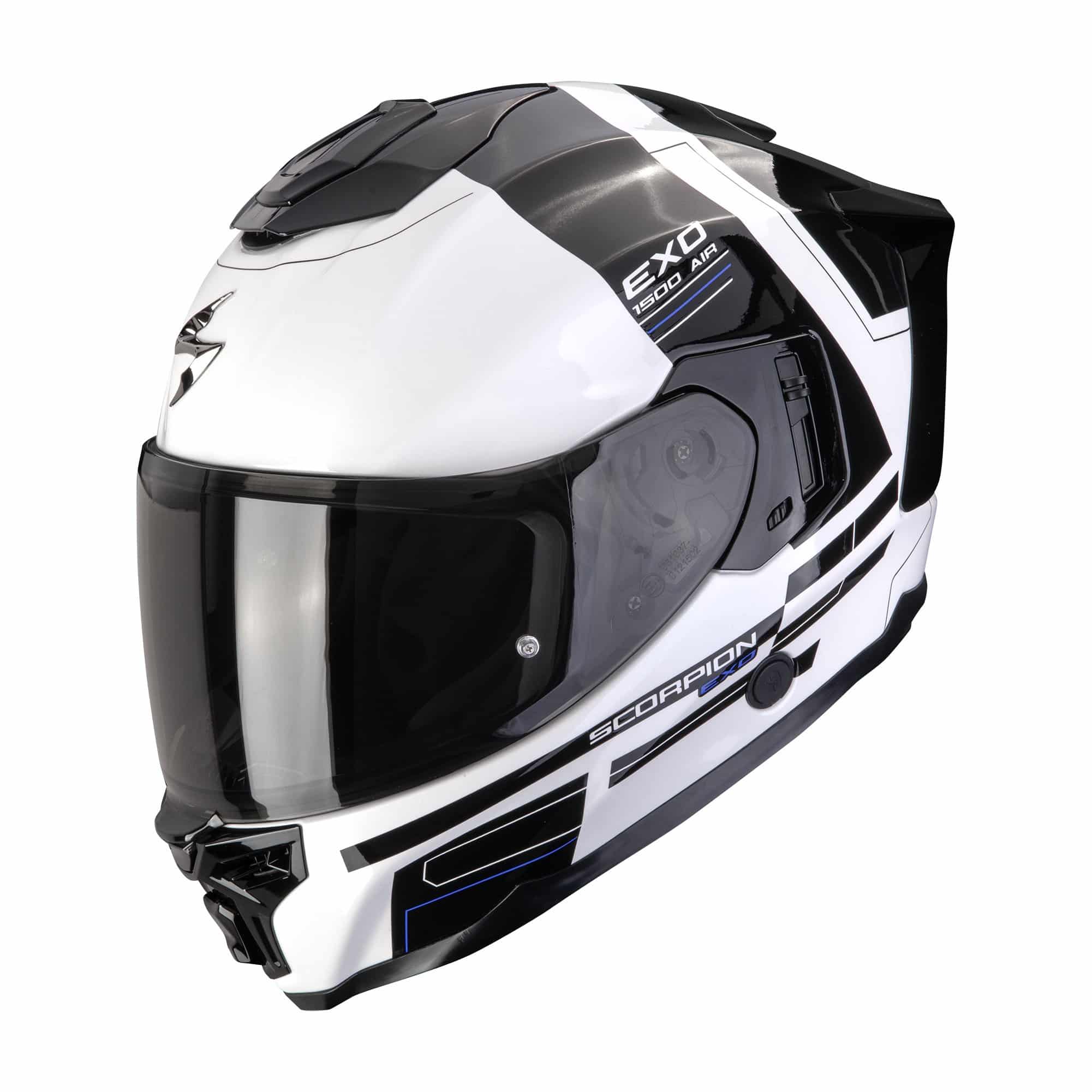 Scorpion moottoripyöräkypärä EXO-1500 AIR Dual, valkoinen / musta