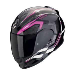 SCORPION Kypärä EXO-491 KRIPTA Musta-Pinkki-Valkoinen