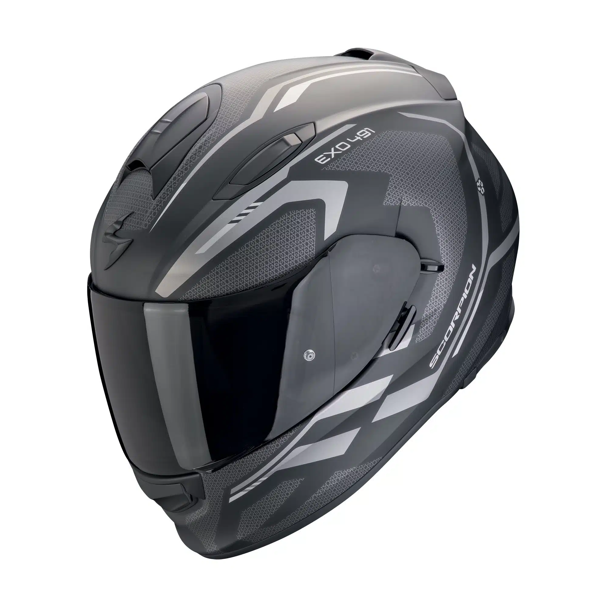 SCORPION Kypärä EXO-491 KRIPTA Mattamusta-Hopea