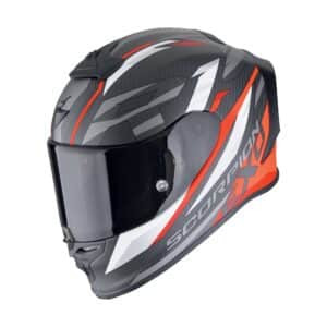 SCORPION Kypärä EXO-R1 EVO AIR CARBON AIR RUNNER Mattamusta-Punainen