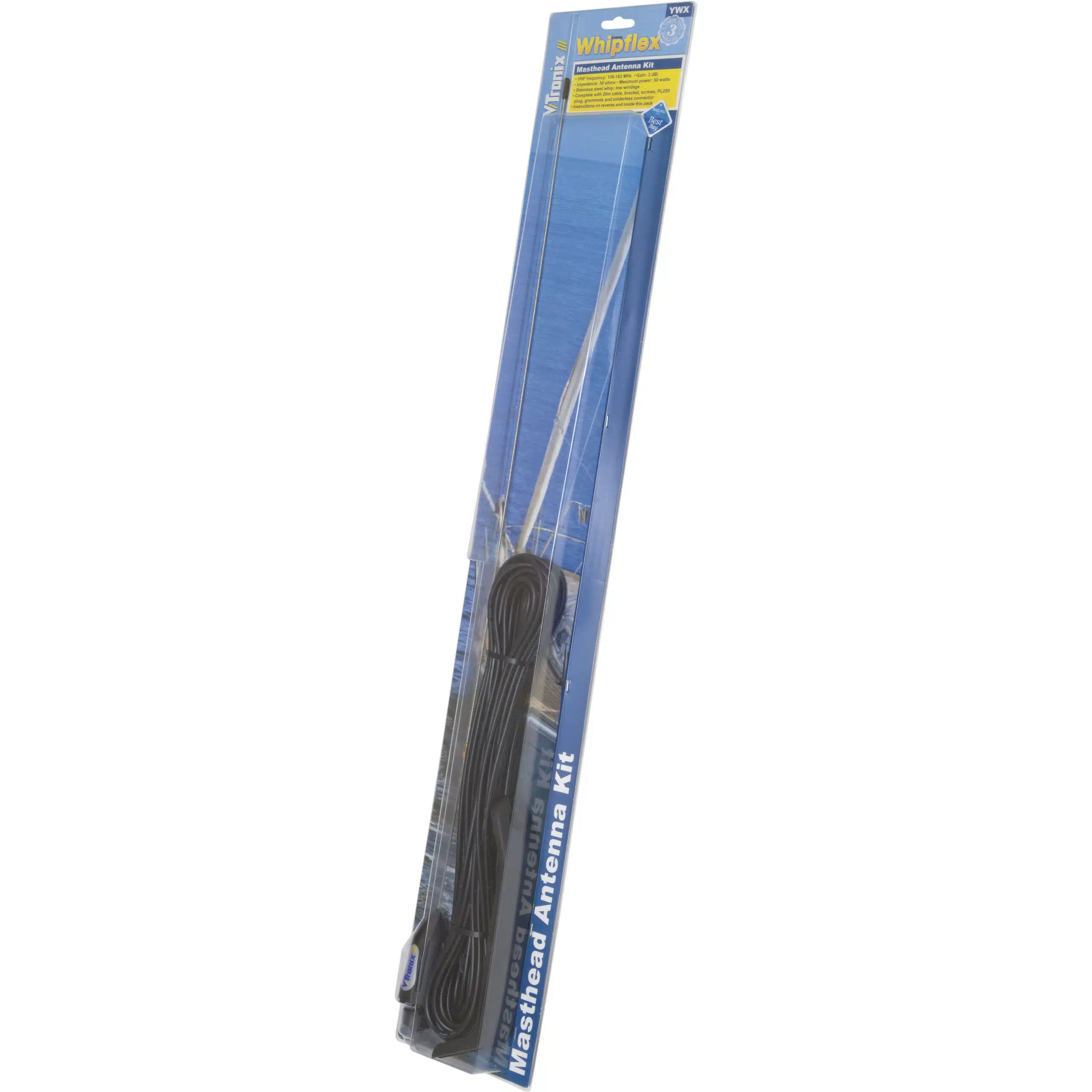 Shakespeare YWX stainless steel whip VHF antenni 115-501-003 - Image 2