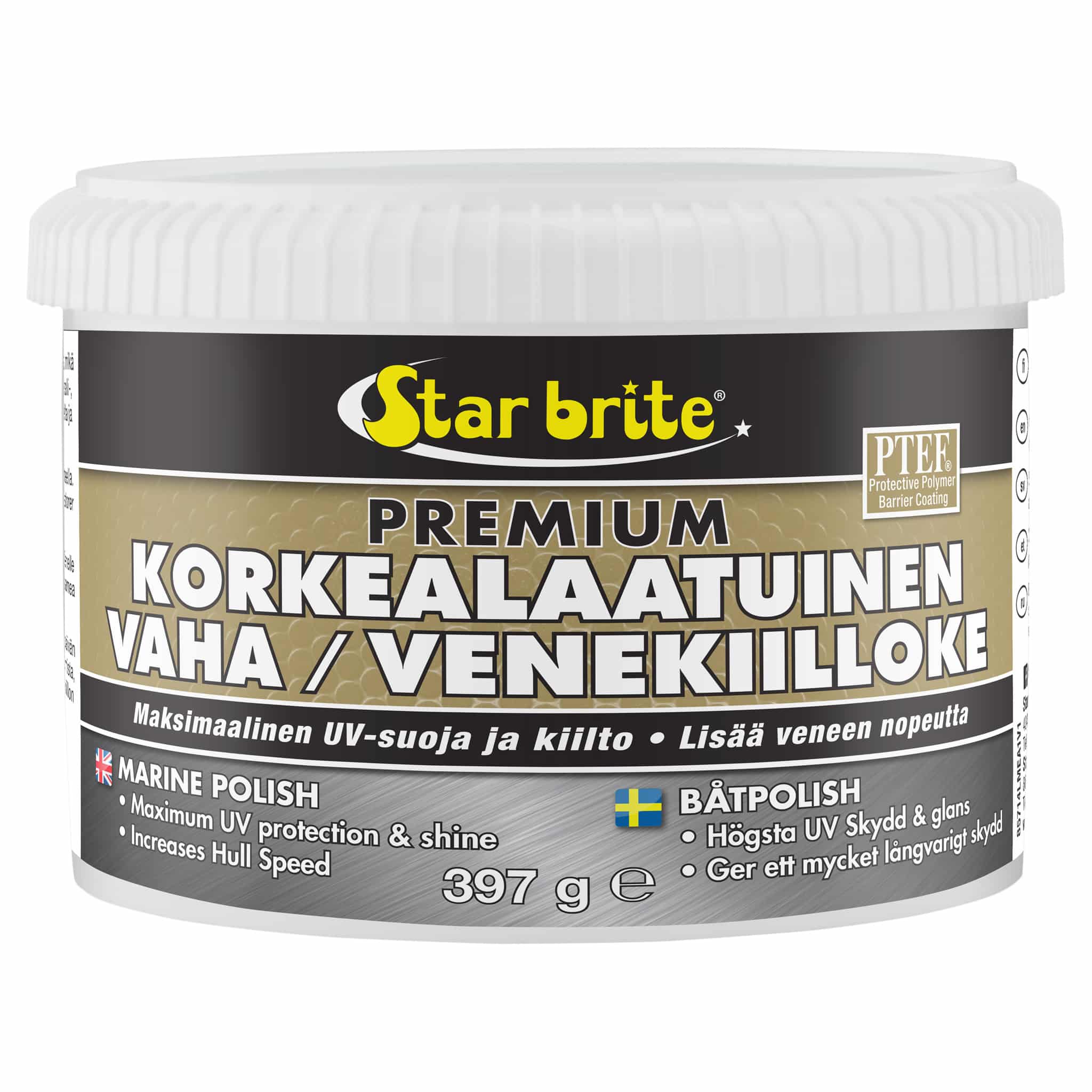 Star brite Korkealaatuinen venekiilloke/vaha PTEF 397g 136-85714