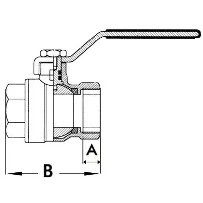 Kuulaventtili 3/4" kromattu messinkiä M17-228-03 - Image 2