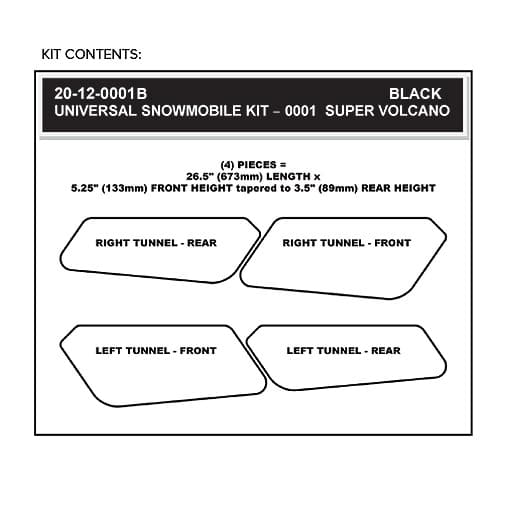 Stompgrip Snowmobile Tunnel Grip - Super Volcano : Black 296-2012-0001B - Image 2
