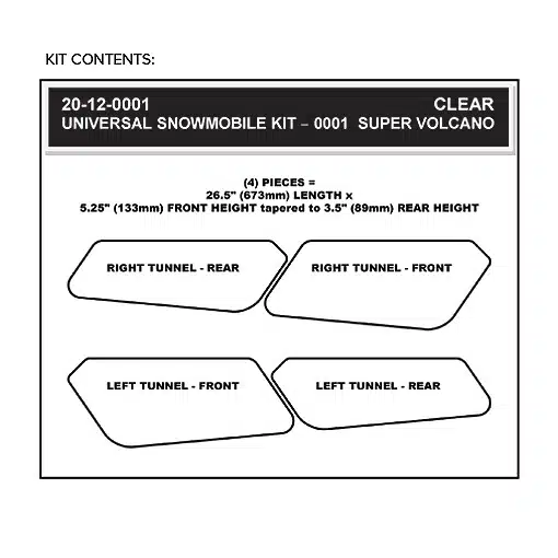 Stompgrip Snowmobile Tunnel Grip - Super Volcano : Clear 296-2012-0001 - Image 2