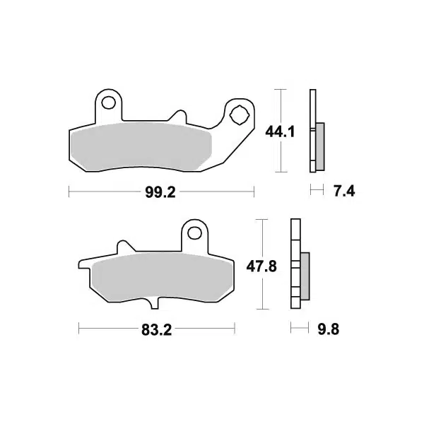 Sbs Jarrupalat Sintered Taakse 23-635LS - Image 2