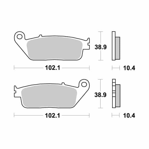 Sbs Jarrupalat Sintered Taakse 23-654LS - Image 2