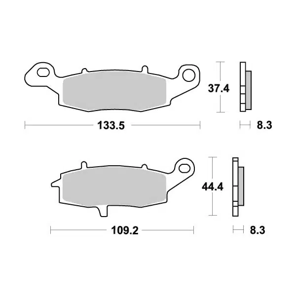 Sbs Jarrupalat Sintered Taakse 23-704LS - Image 2