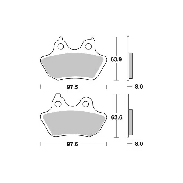 Sbs Jarrupalat Sintered Taakse 23-846LS - Image 2