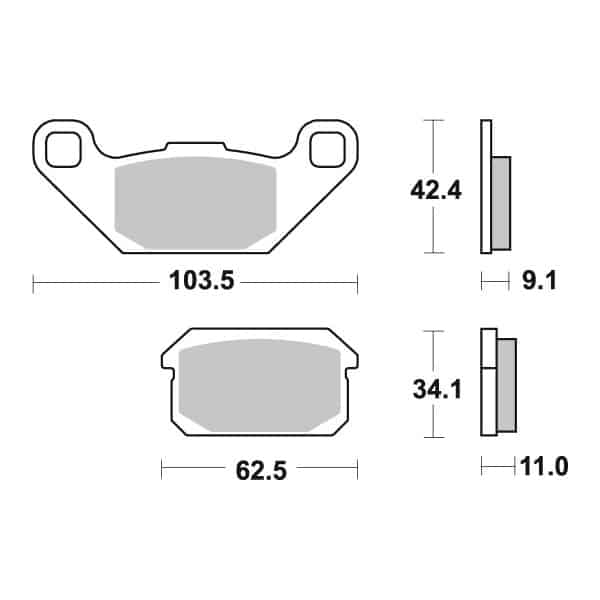 Sbs Jarrupalat Sintered Offroad 23-848SI - Image 2