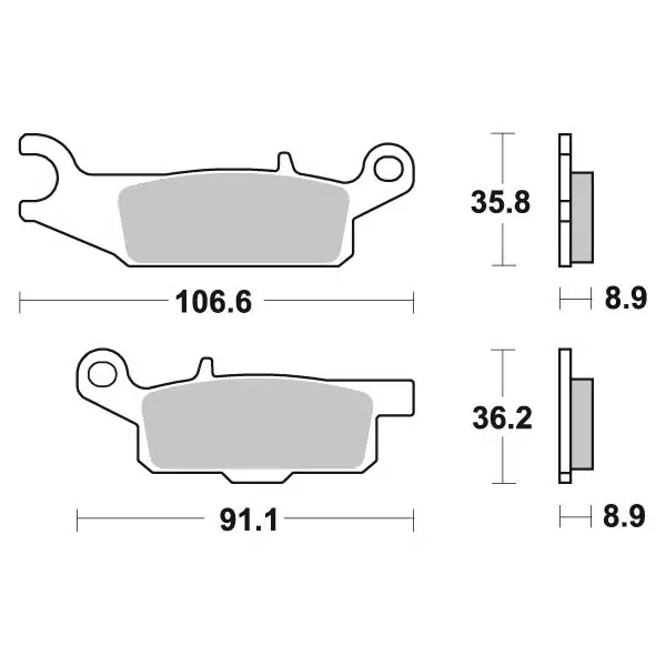 Sbs Jarrupalat Sintered Offroad 23-851SI - Image 2