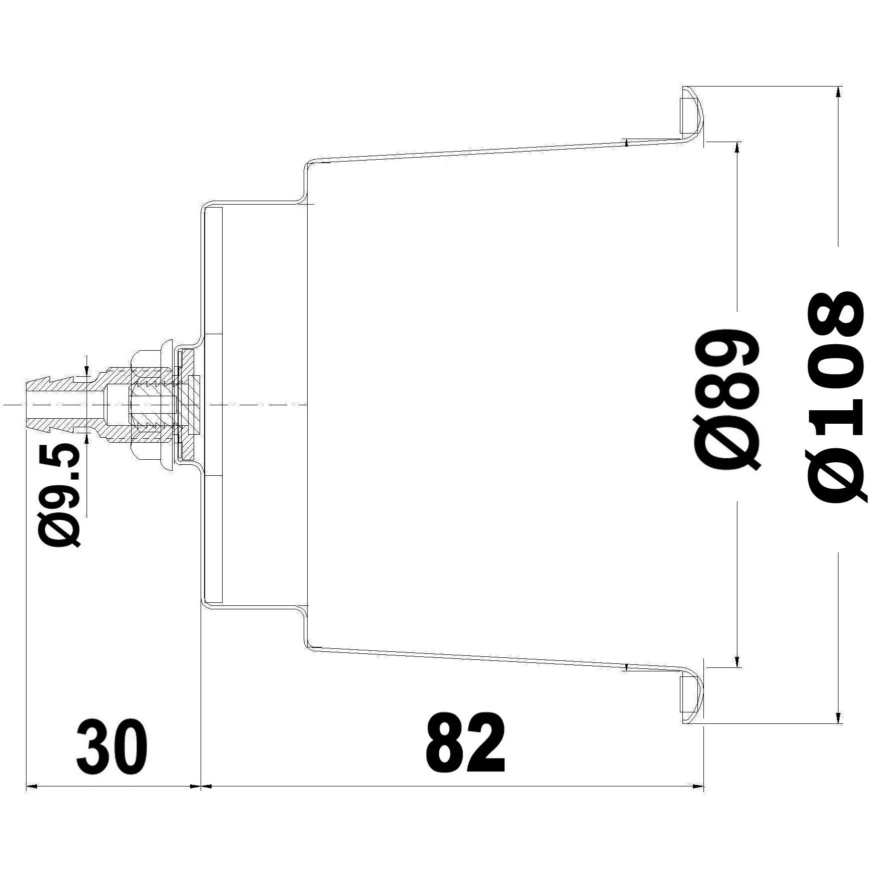 Osculati Delux SS standard glass holder w/drain hole M48-430-01 - Image 2