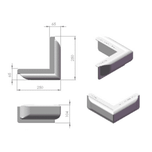 Dan-Fender Tummansininen laiturin kulmasuoja 250 x 205 x 100mm 507-54252509