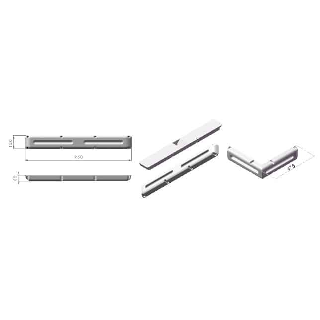 Dan-Fender Mini Multi Dock harmaa törmäyssuoja 950 x 120 x 52mm 507-54053717