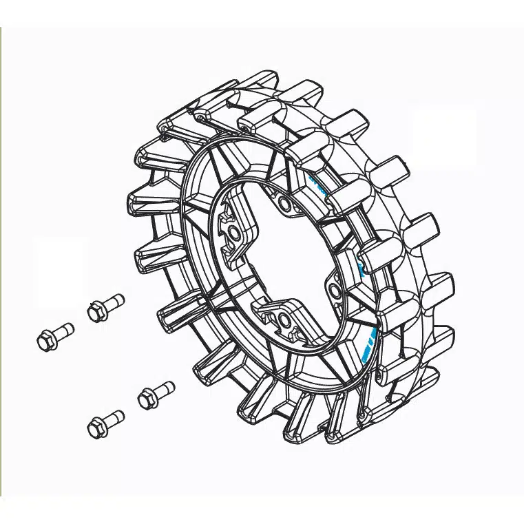 Camso Sprockets 17 teeth 4S, 4 bolt 3/8-16 x 1 1/4 - Image 2