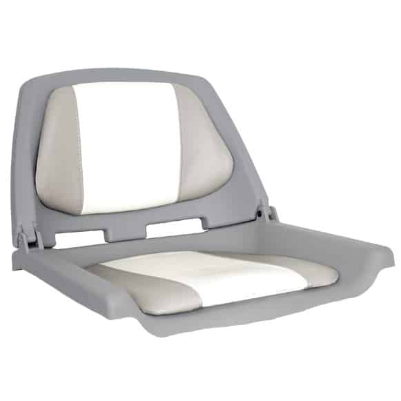 OS FISHERMANS SEAT FOLDING PADDED GREY/WHITE 131-MA702-22 - Image 2