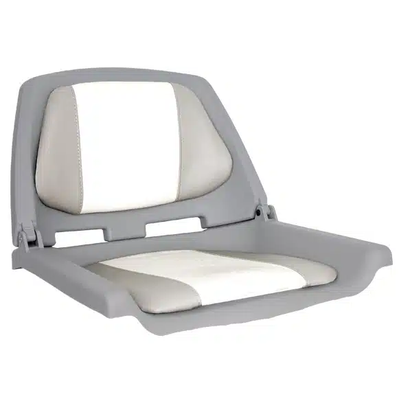 OS FISHERMANS SEAT FOLDING PADDED GREY/WHITE 131-MA702-22