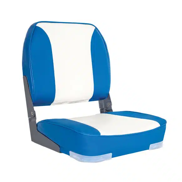 OS DELUXE FOLD DOWN SEAT UPHOLSTERED BLUE/WHITE - Image 2