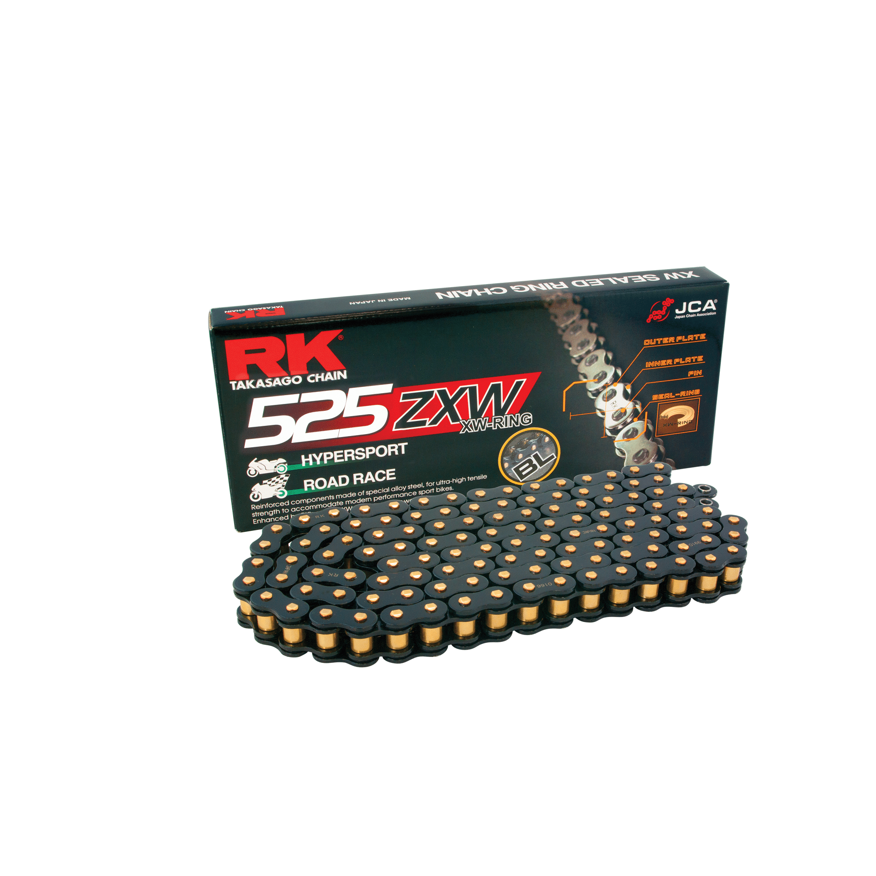 RK BL525 ZXW niittilukko Black Scale 282-525335-CLF