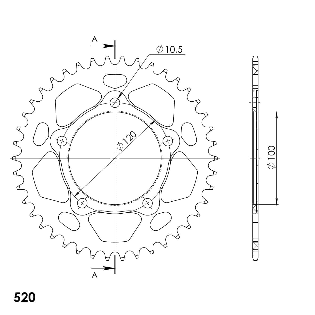 Supersprox Alumiini takaratas RAL-7025:42 Musta 27-3-7025-42-0 - Image 3