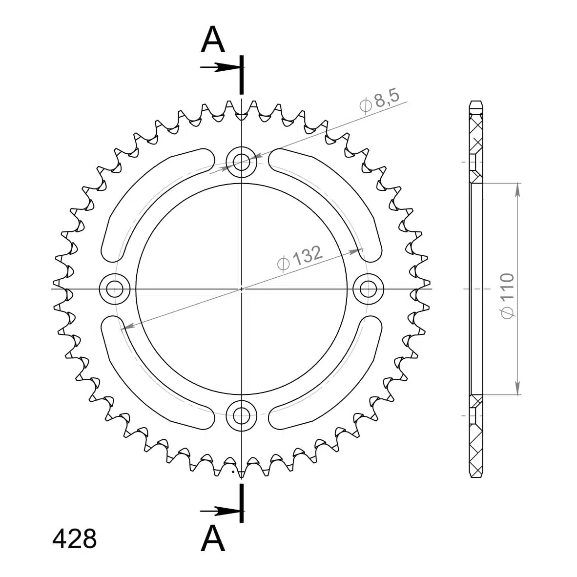 Supersprox Alu Takaratas KTM 85SX / Husqv. 85TC Oranssi 47 27-3-898-47-6 - Image 2