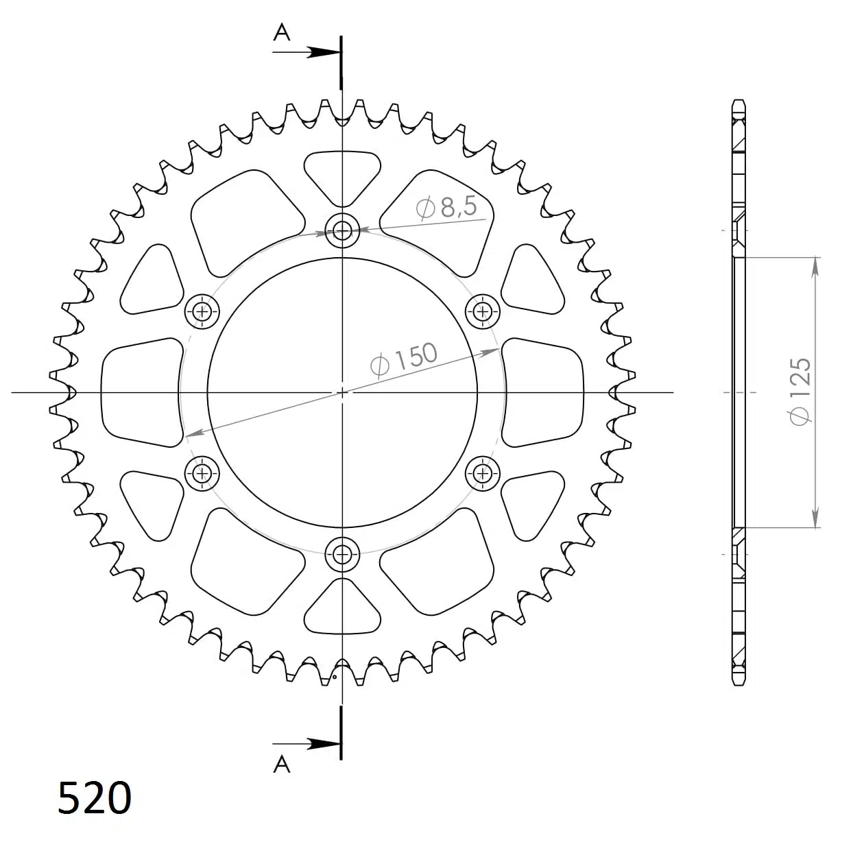Supersprox Alu Takaratas KTM/Husqv./Husab. Sininen 50 27-3-990-50-4 - Image 3