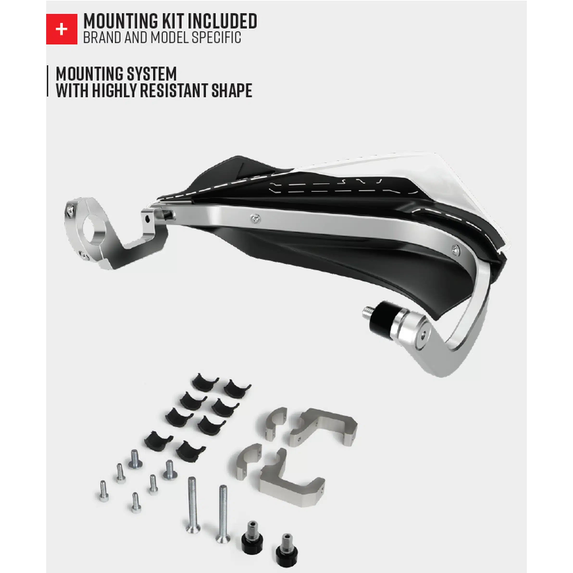 Polisport Handguard w/ metal bar Trail Blazer Black CF Moto 450MT 171-8308800022 - Image 3