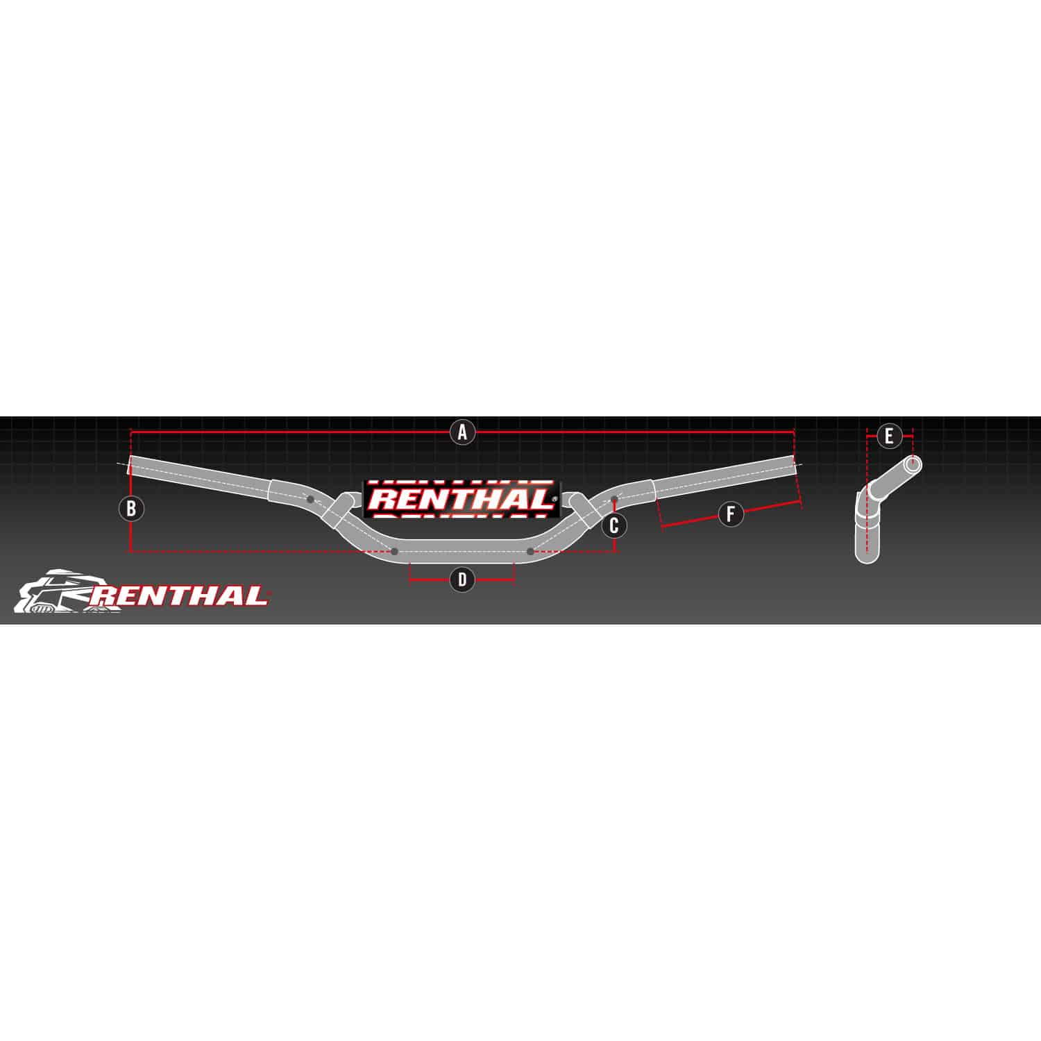 Renthal Fatbar 604 Carmichael Musta 455-604-01-BK - Image 2