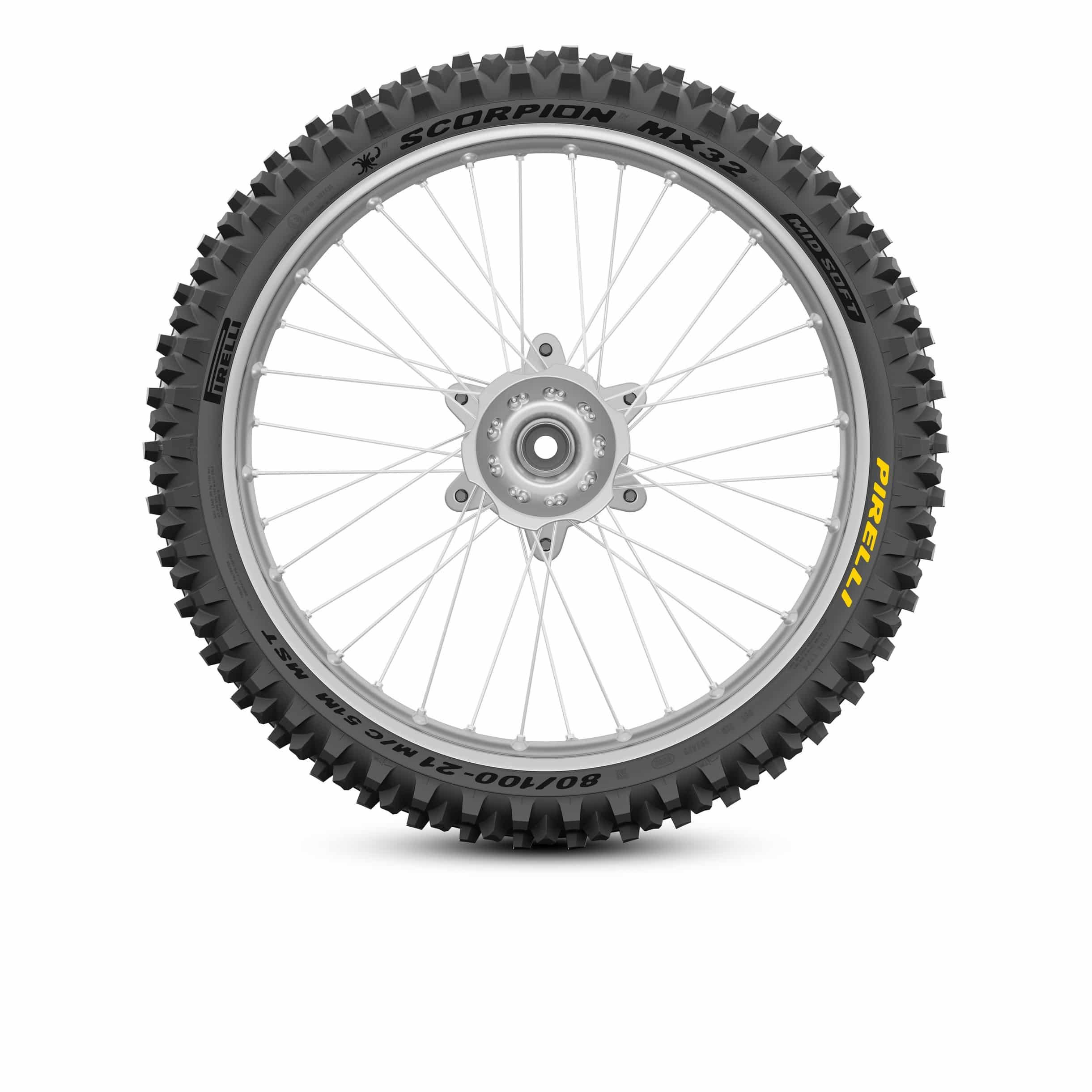 Pirelli New Scorpion MX32 Mid Soft 80/100-21 M/C 51M MST Fr 53-4574700 - Image 2