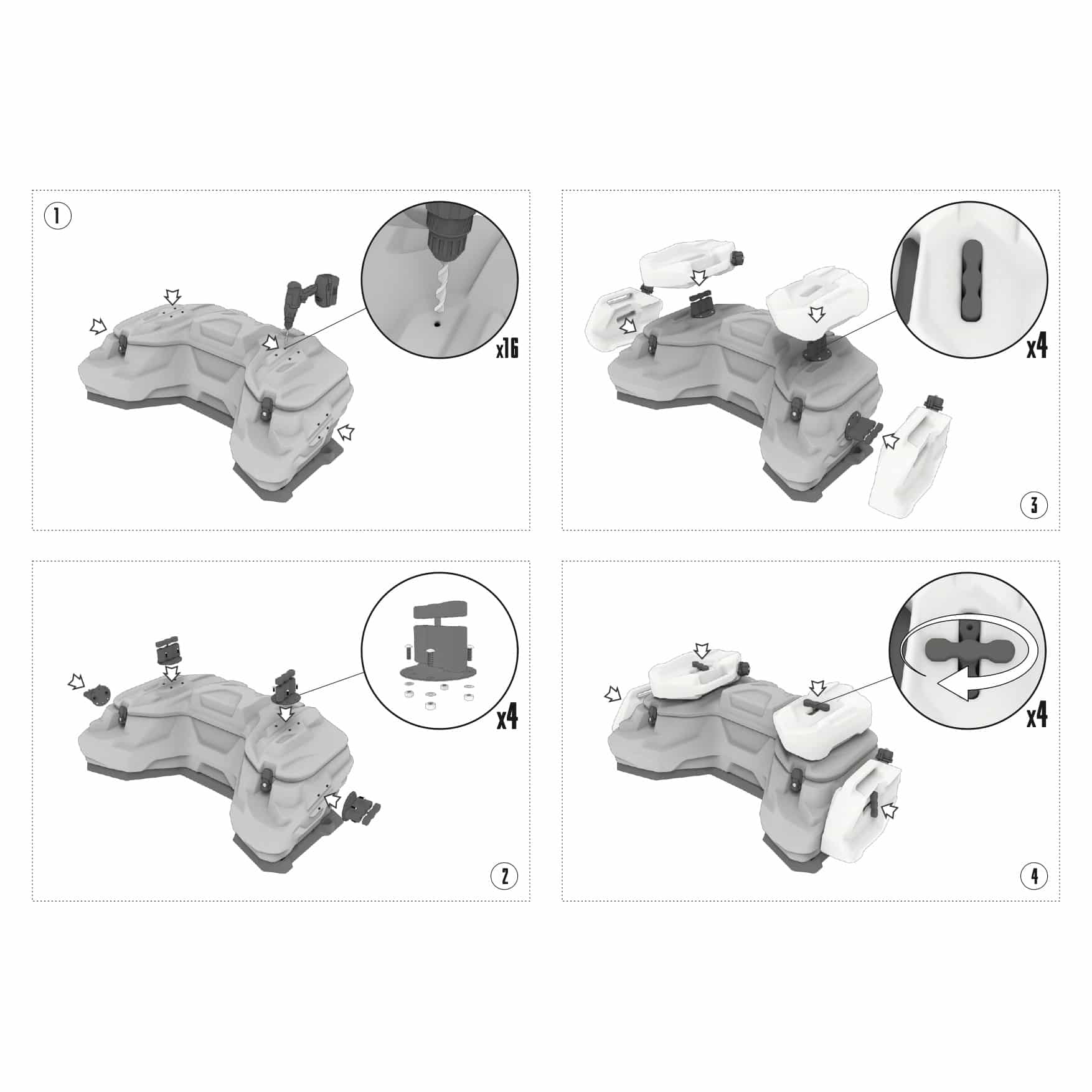 TESSERACT Jerrykannu 5L Punainen CFMoto X8 X10 850 1000 Gen 3 2024- 942-0211-1 - Image 3