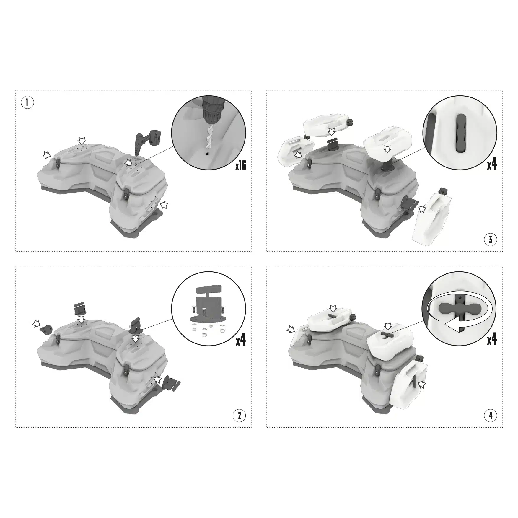 TESSERACT Jerrykannu 5L Punainen CFMoto X8 X10 850 1000 Gen 3 2024- 942-0211-1 - Image 3