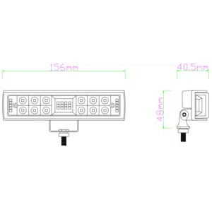 Kinwons Led Työvalo side shooter 24x3w 10x3w 109-44102
