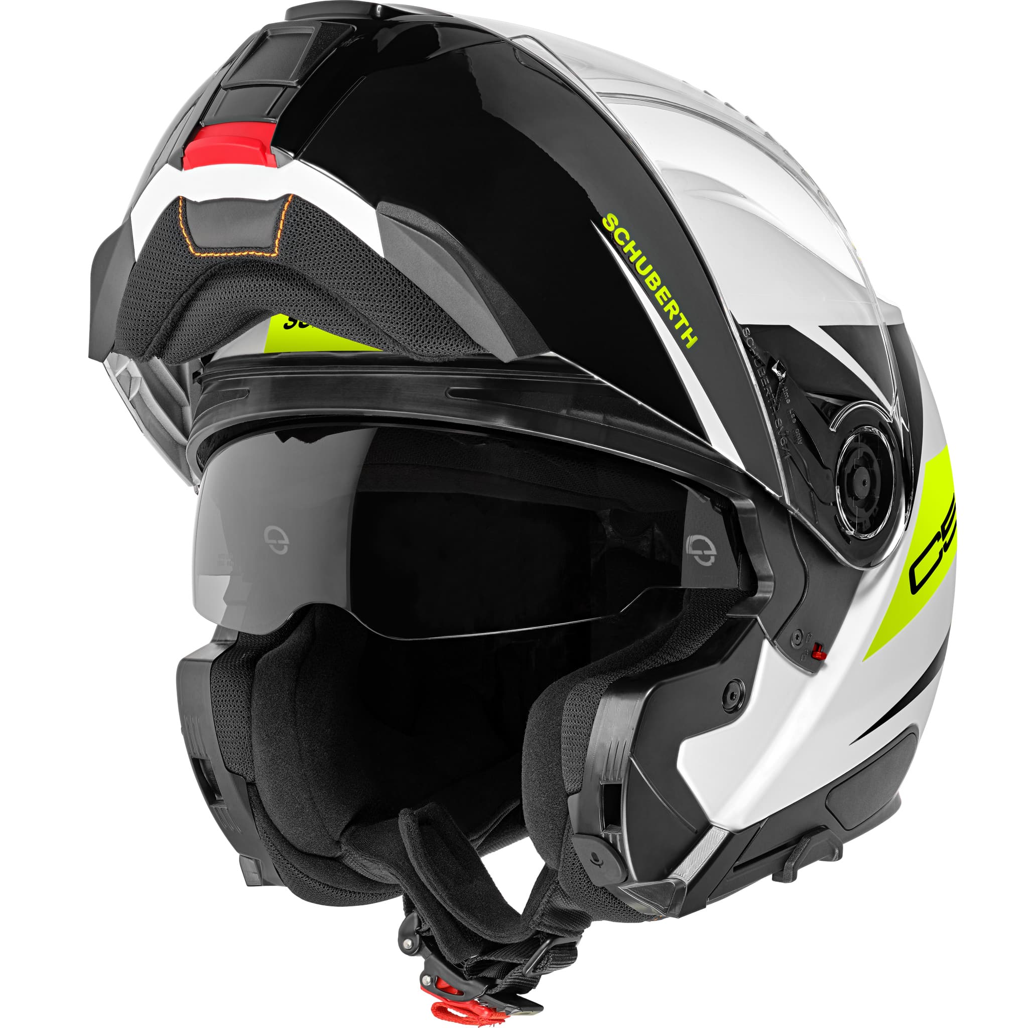 Schuberth moottoripyöräkypärä C5 Eclipse, keltainen / valkoinen - Image 2