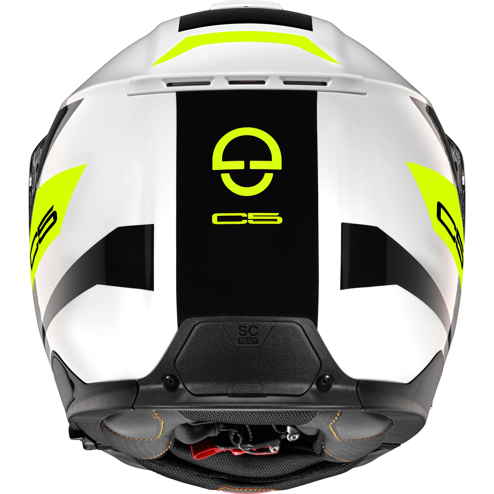 Schuberth moottoripyöräkypärä C5 Eclipse, keltainen / valkoinen - Image 3