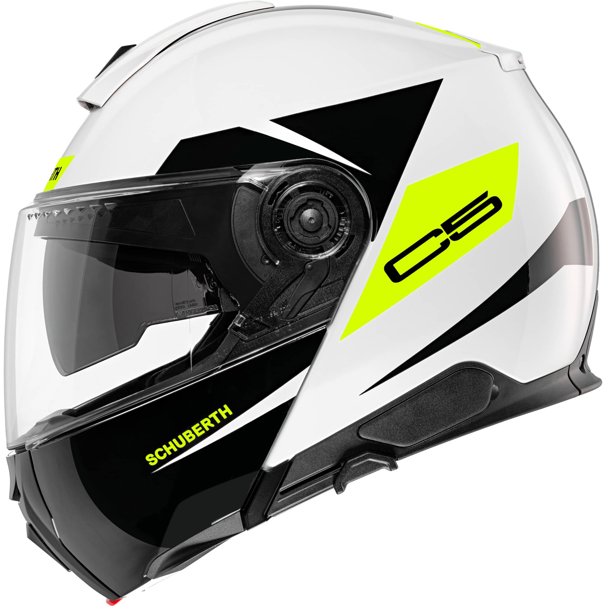 Schuberth moottoripyöräkypärä C5 Eclipse, keltainen / valkoinen - Image 4