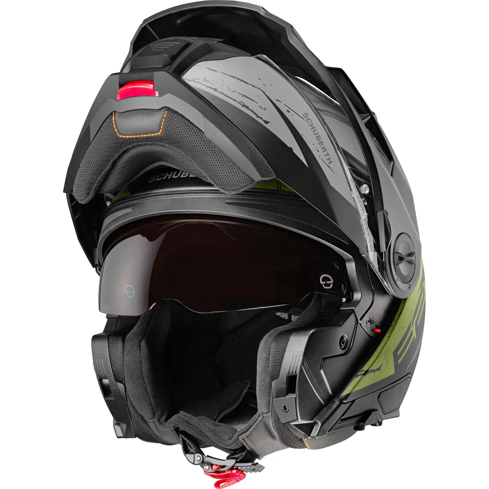 Schuberth E2 moottoripyöräkypärä Explorer, mattavihreä - Image 2