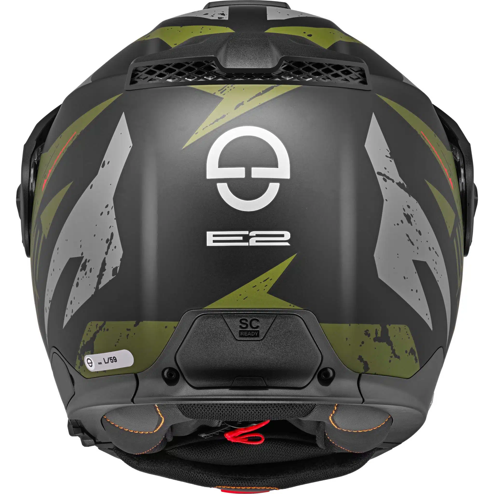 Schuberth E2 moottoripyöräkypärä Explorer, mattavihreä - Image 3