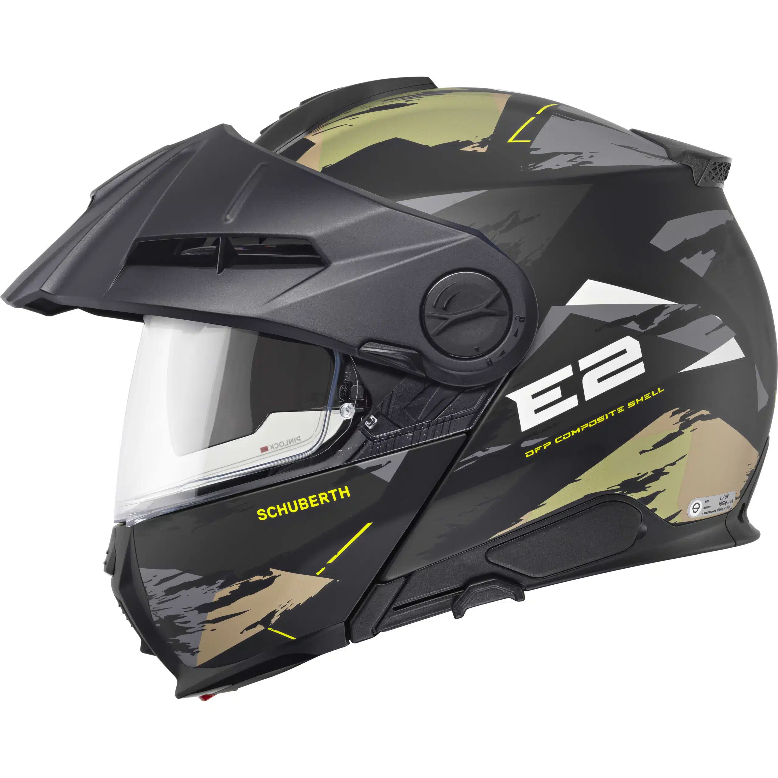 Schuberth E2 Trail avattava moottoripyöräkypärä, vihreä - Image 6