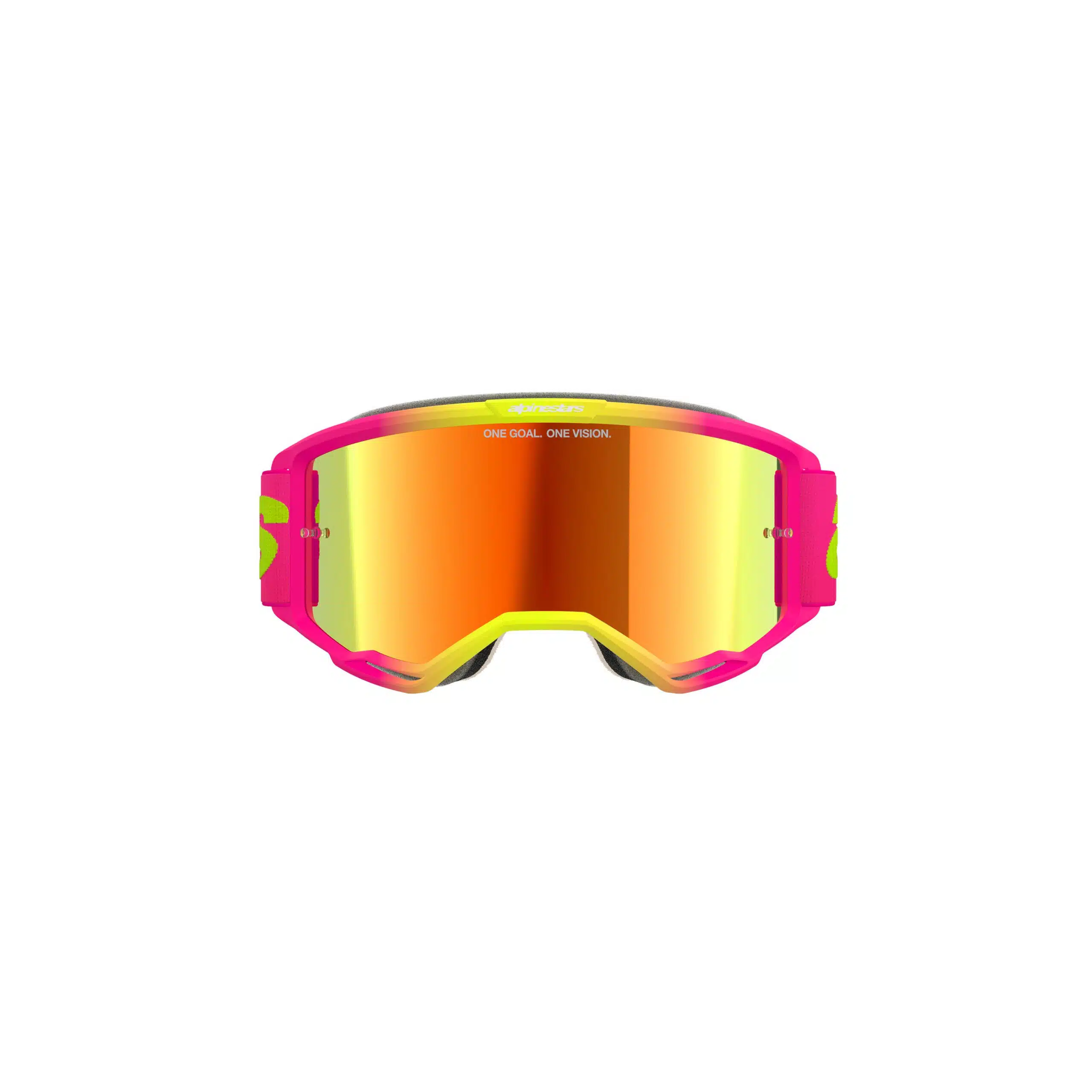 Alpinestars Ajolasit Vision 5 WORDMARK Pinkki/Fluo Keltainen Peili Punainen - Image 2