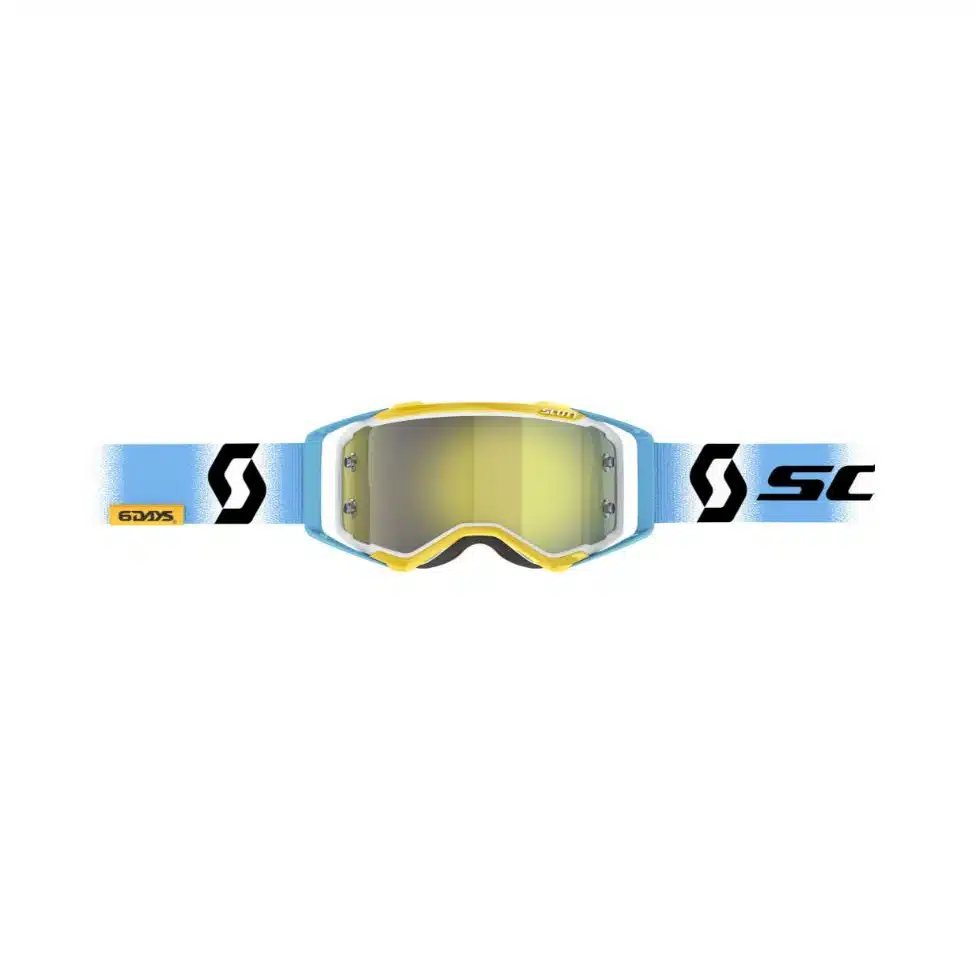 Scott Goggle Prospect 6days 2023 ARG white/blue yellow chrome works - Image 2