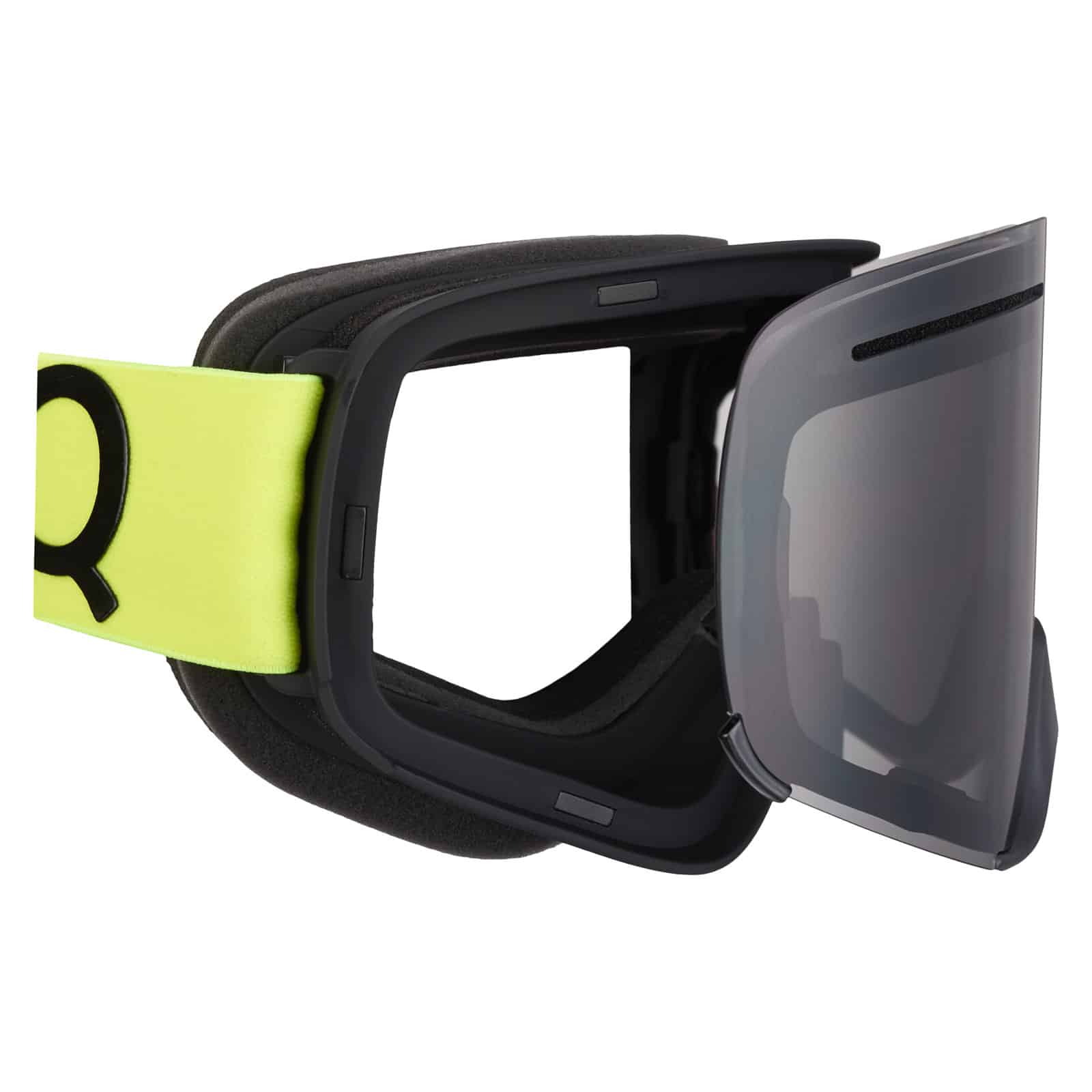 Amoq Vision Vent+ ajolasit magneettilinssillä, HiVis / Musta - savu linssi - Image 2